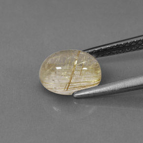 Cuarzo rutilado amarillo natural de 1,54 ct, transparente, transparente / translúcido