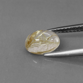 Cuarzo rutilado amarillo natural de 1,24 ct, transparente, transparente / translúcido