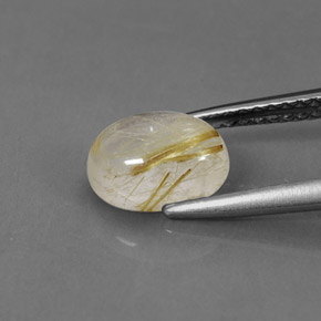 Cuarzo rutilado amarillo natural de 1,51 ct, transparente, transparente / translúcido