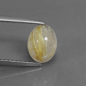 Cuarzo rutilado amarillo natural de 1,30 ct, transparente, transparente / translúcido