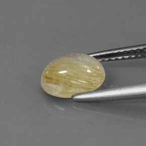 Cuarzo rutilado amarillo natural de 1,30 ct, transparente, transparente / translúcido
