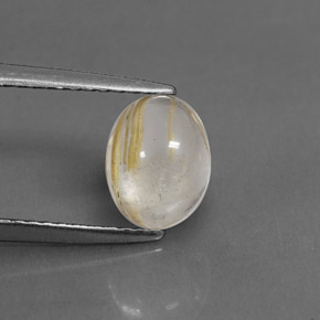 Cuarzo rutilado amarillo natural de 1,56 ct, transparente, transparente / translúcido
