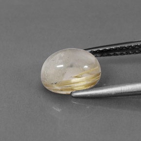 Cuarzo rutilado amarillo natural de 1,56 ct, transparente, transparente / translúcido