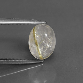 Cuarzo rutilado amarillo natural de 1,48 ct, transparente, transparente / translúcido