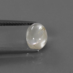 Cuarzo rutilado amarillo natural de 1,41 ct, corte óvalo, transparente