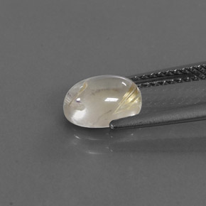 Cuarzo rutilado amarillo natural de 1,41 ct, corte óvalo, transparente