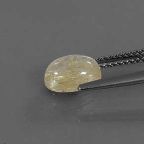 Cuarzo rutilado amarillo natural de 1,51 ct, transparente, transparente / translúcido