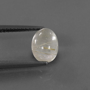 Cuarzo rutilado amarillo natural de 1,40 ct, transparente, transparente / translúcido