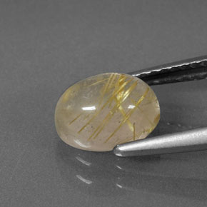 Cuarzo rutilado amarillo natural de 1,53 ct, transparente, transparente / translúcido