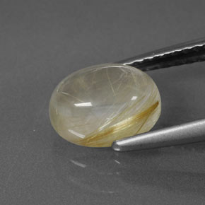 Cuarzo rutilado amarillo natural de 1,70 ct, transparente, transparente / translúcido