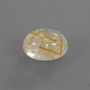 Cuarzo rutilado amarillo natural de 1,48 ct, transparente, transparente / translúcido