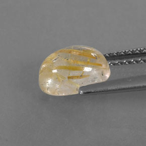 Cuarzo rutilado amarillo natural de 1,48 ct, transparente, transparente / translúcido