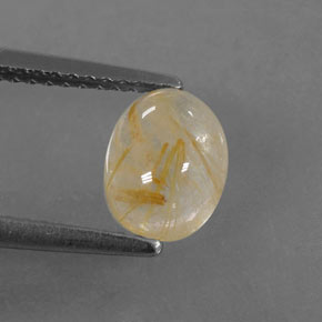 Cuarzo rutilado amarillo natural de 1,32 ct, transparente, transparente / translúcido