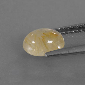 Cuarzo rutilado amarillo natural de 1,32 ct, transparente, transparente / translúcido