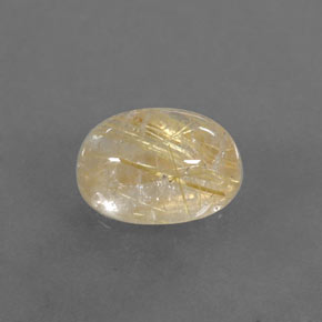 Cuarzo rutilado amarillo natural de 1,63 ct, transparente, transparente / translúcido