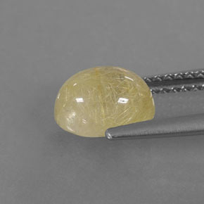 Cuarzo rutilado amarillo natural de 1,60 ct, transparente, transparente / translúcido