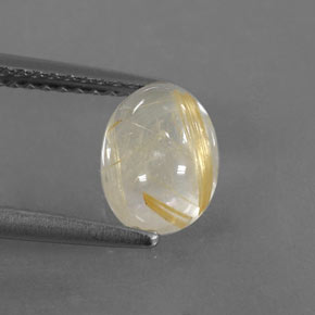 Cuarzo rutilado amarillo natural de 1,52 ct, transparente, transparente / translúcido