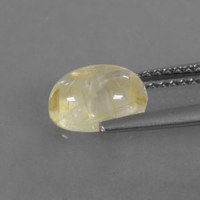 Cuarzo rutilado amarillo natural de 1,52 ct, transparente, transparente / translúcido