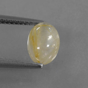 Cuarzo rutilado amarillo natural de 1,49 ct, transparente, transparente / translúcido