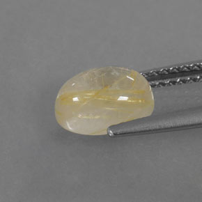 Cuarzo rutilado amarillo natural de 1,49 ct, transparente, transparente / translúcido