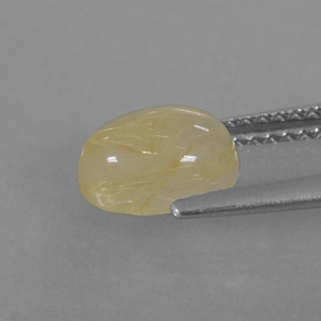 Cuarzo rutilado amarillo natural de 1,57 ct, transparente, transparente / translúcido