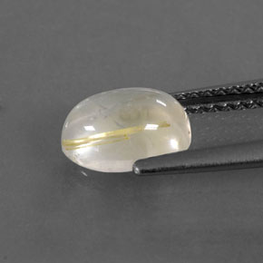 Cuarzo rutilado amarillo natural de 1,40 ct, corte óvalo, transparente