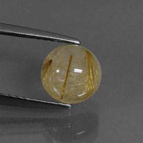 Cuarzo rutilado amarillo natural de 1,71 ct, transparente, transparente / translúcido