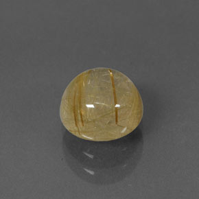 Cuarzo rutilado amarillo natural de 1,71 ct, transparente, transparente / translúcido