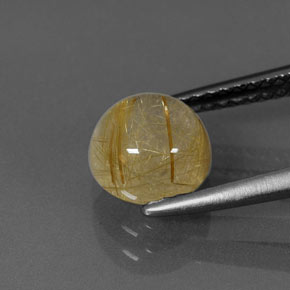 Cuarzo rutilado amarillo natural de 1,71 ct, transparente, transparente / translúcido