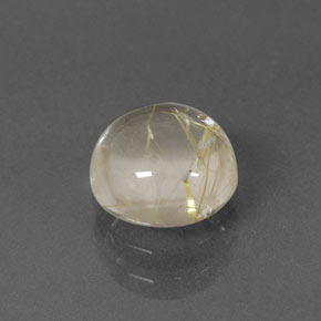 Cuarzo rutilado amarillo natural de 1,53 ct, corte redondo, transparente
