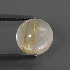 Cuarzo rutilado amarillo natural de 2,41 ct, transparente, transparente / translúcido