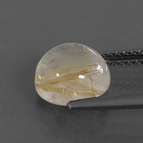 Cuarzo rutilado amarillo natural de 2,41 ct, transparente, transparente / translúcido