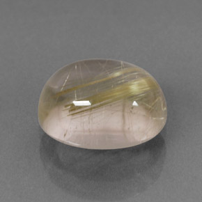 Cuarzo rutilado amarillo natural de 2,29 ct, corte óvalo, transparente