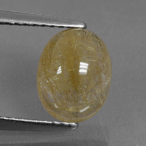 Cuarzo rutilado amarillo natural de 2,10 ct, transparente, transparente / translúcido
