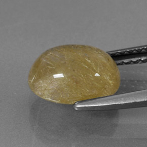 Cuarzo rutilado amarillo natural de 2,10 ct, transparente, transparente / translúcido