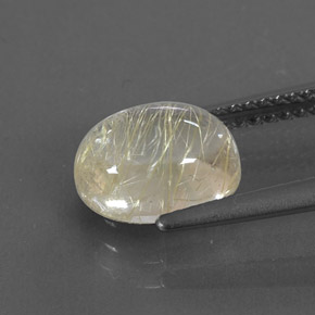 Cuarzo rutilado amarillo natural de 2,45 ct, transparente, transparente / translúcido