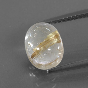 Cuarzo rutilado amarillo natural de 2,72 ct, transparente, transparente / translúcido