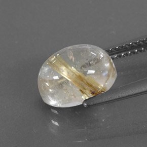 Cuarzo rutilado amarillo natural de 2,72 ct, transparente, transparente / translúcido