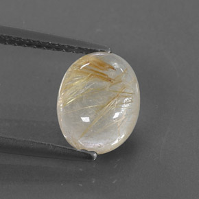 Cuarzo rutilado amarillo natural de 1,97 ct, transparente, transparente / translúcido