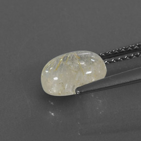 Cuarzo rutilado amarillo natural de 1,61 ct, transparente, transparente / translúcido