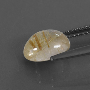 Cuarzo rutilado amarillo natural de 2,04 ct, transparente, transparente / translúcido