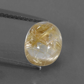 Cuarzo rutilado amarillo natural de 2,29 ct, transparente, transparente / translúcido