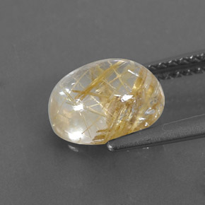 Cuarzo rutilado amarillo natural de 2,29 ct, transparente, transparente / translúcido