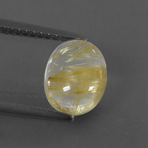 Cuarzo rutilado amarillo natural de 1,65 ct, transparente, transparente / translúcido