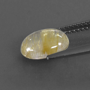Cuarzo rutilado amarillo natural de 1,65 ct, transparente, transparente / translúcido