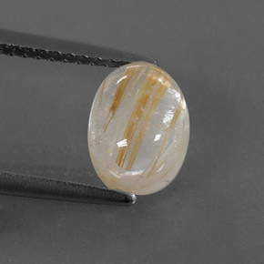 Cuarzo rutilado amarillo natural de 2,09 ct, transparente, transparente / translúcido