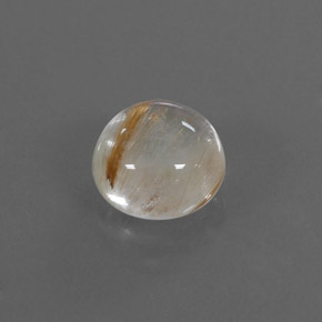Cuarzo rutilado amarillo natural de 2,28 ct, corte redondo, transparente
