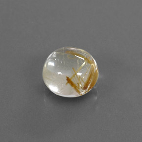 Cuarzo rutilado amarillo natural de 1,61 ct, corte redondo, transparente