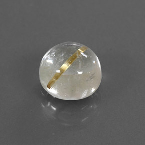 Cuarzo rutilado amarillo natural de 1,75 ct, corte redondo, transparente