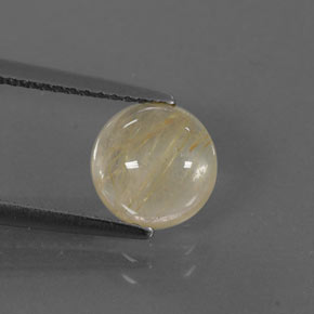 Cuarzo rutilado amarillo natural de 1,80 ct, transparente, transparente / translúcido